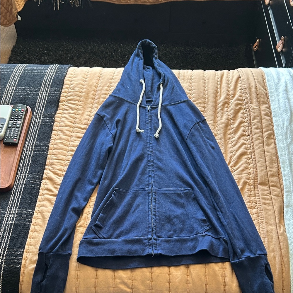 Women's Navy Zip-Up Hoodie